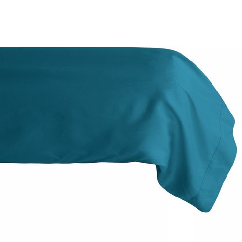 Taie De Traversin 43x190 Cm Percale De Coton Manoir Bleu Lagon