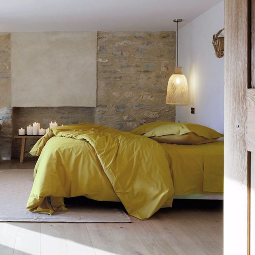 Drap Plat 270x300 Cm Percale De Coton Manoir Vert Jasmin