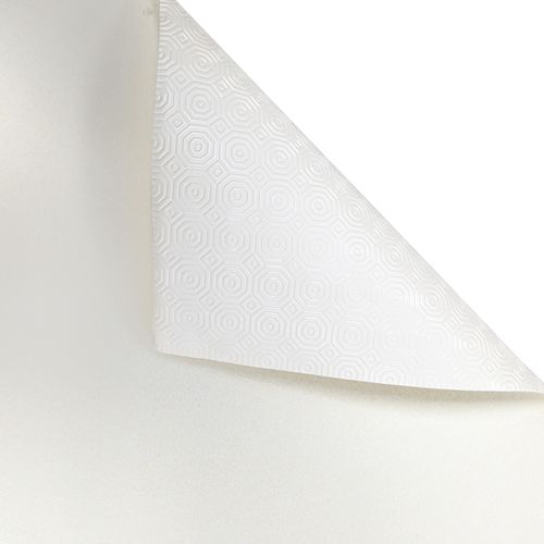 Protège Table Rond 110 Cm Collection Cook En Polyester Et Pvc Blanc