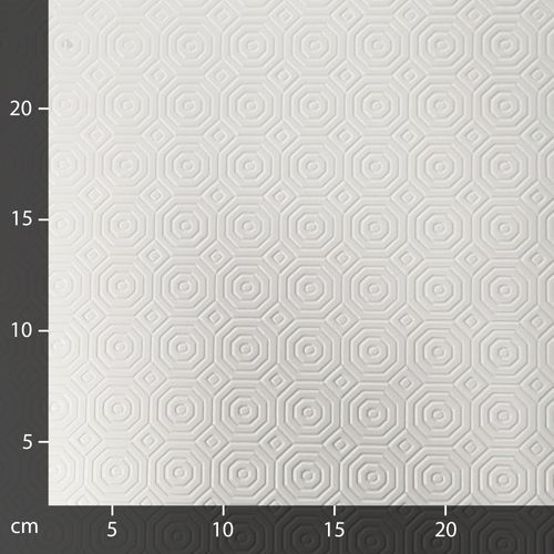 Protège Table Rond 110 Cm Collection Cook En Polyester Et Pvc Blanc