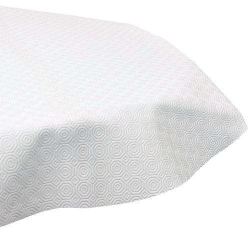 Protège Table Rond 110 Cm Collection Cook En Polyester Et Pvc Blanc