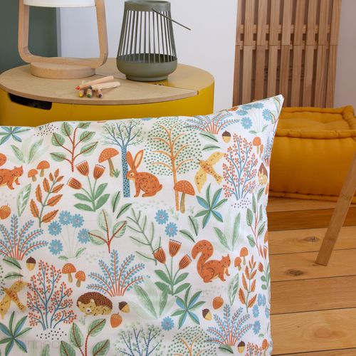 Parure De Lit Enfant 140x200cm Pierrot Pur Coton Bci Mig Vert 2 Pièces