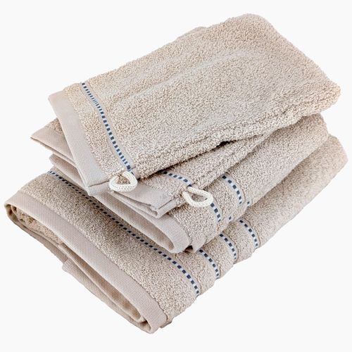 Parure De Bain 4 Pièces Coton 500 G/m² Charm Ivoire