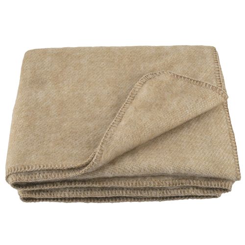 Couverture En Laine Mélangée 240x260 Cm Osloo Beige Lin