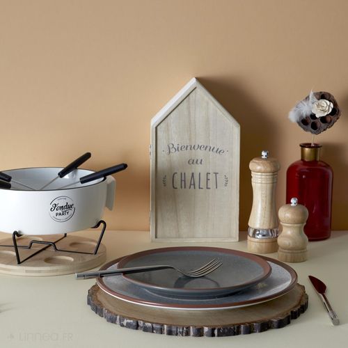 Lot De 4 Dessous D'assiette En Rondin De Bois Rond 30 Cm Collection Bark