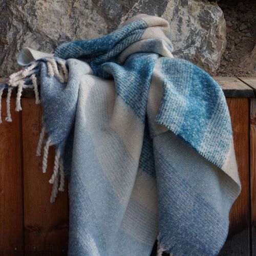 Plaid Aspect Mohair 100% Polyester Recyclé 130x180 Cm Hygge Rouge Vermillon