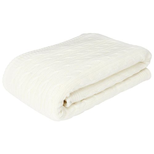 Plaid Torsadé Sherpa Collection Octave 120x150 Cm Beige Crème