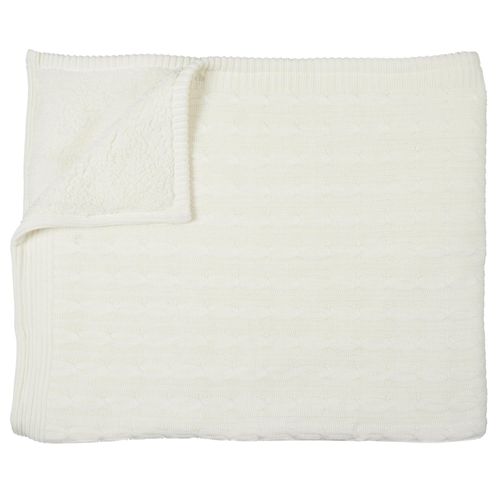 Plaid Torsadé Sherpa Collection Octave 120x150 Cm Beige Crème
