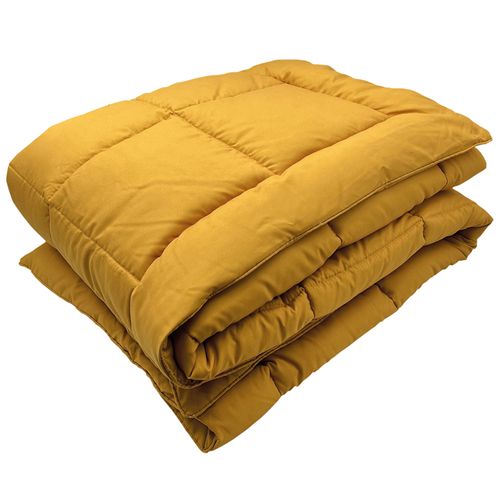 Edredon En Polyester Et Microfibre 140x160 Cm Lazy Jaune Miel