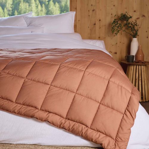 Edredon En Polyester Et Microfibre 140x160 Cm Lazy Ocre