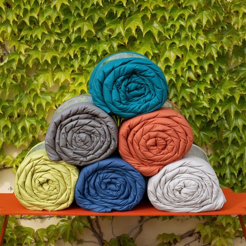 Edredon En Polyester Et Microfibre 140x160 Cm Lazy Ocre