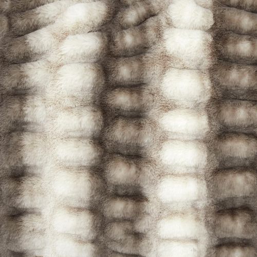 Plaid Fausse Fourrure Luxury 140x200 Cm Bicolore Blanc Et Marron