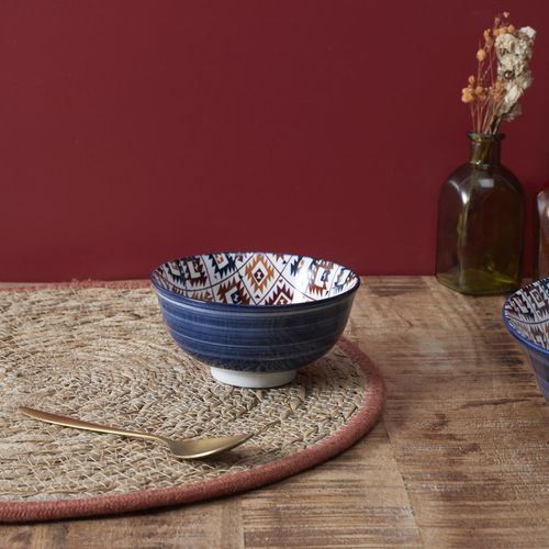 Bol En Relief En Porcelaine 57 Cl Collection Origine Bleu