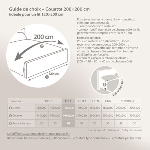 Couette Hiver 200x200 Cm Cocoon Bicolore Bleu Paon/galet Garnissage Fibre Polyester 400g/m2