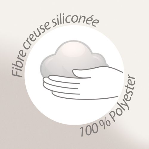 Couette Hiver 200x200 Cm Cocoon Bicolore Bleu Paon/galet Garnissage Fibre Polyester 400g/m2