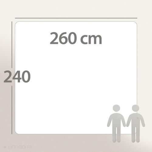 Couette Hiver 260x240 Cm Cocoon Bicolore Jaune Miel/galet Garnissage Fibre Polyester 400g/m2