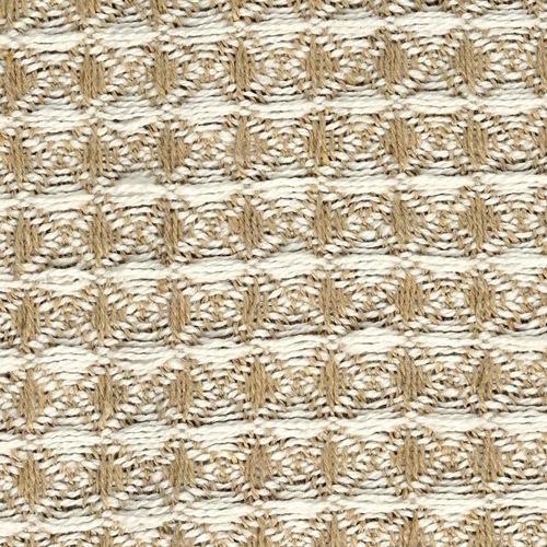 Plaid Nid D'abeille Et Pompom Collection Suzanna 125x150 Cm Beige Et Taupe