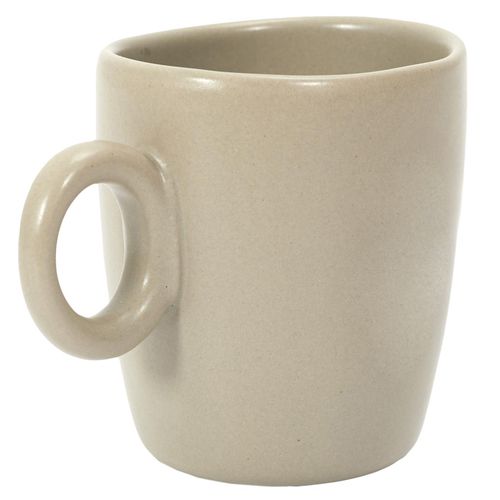 Mug En Grès Collection Minimalist 10 Cl Modèle "hello Sunshine" Beige