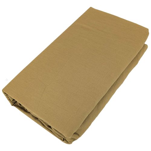 Drap Housse Palace Pur Coton Lavé 180x200 Cm Bonnet 35 Cm Uni Marron Houblon