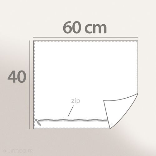 Housse De Coussin Pur Coton Teint Lavé 40x60 Cm Bandanas Noir Caviar