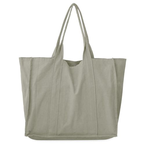 Sac De Plage En Lin Et Coton Lavé 42x34 Cm Atakama Vert Laurier