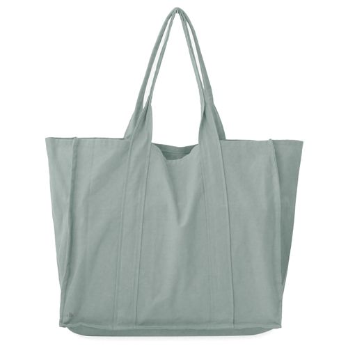 Sac De Plage En Lin Et Coton Lavé 42x34 Cm Atakama Vert Lichen