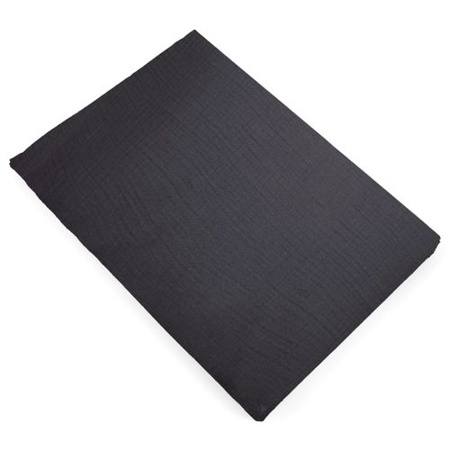 Drap Plat 270x300 Cm Mousseline De Coton Milos Noir Caviar