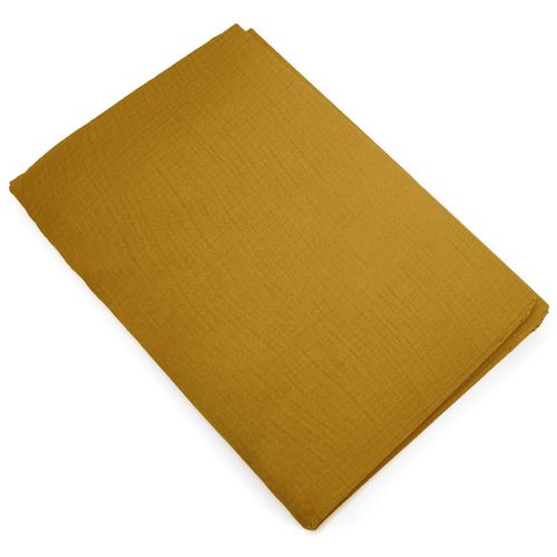 Housse De Couette 240x220 Cm Mousseline De Coton Milos Jaune Gold