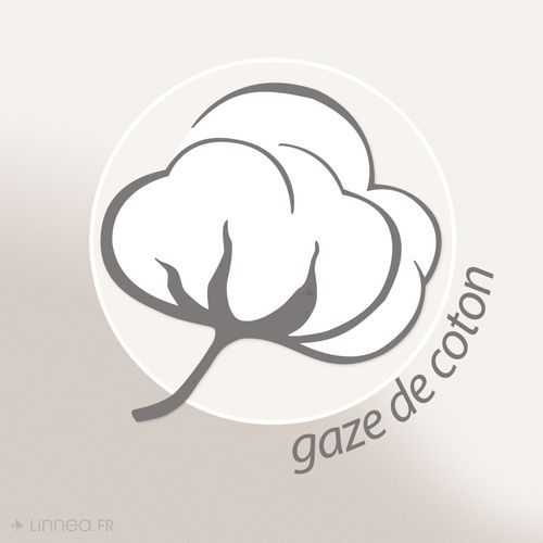 Plaid 120x150 Cm Lucie Gaze De Coton Motif Feuilles Jaune