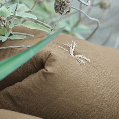 Chemin De Lit Coton Lavé 80x200 Cm Hono Déco Marron Camel