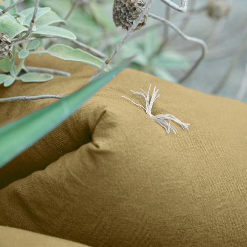 Chemin De Lit Coton Lavé 80x200 Cm Hono Déco Marron Houblon