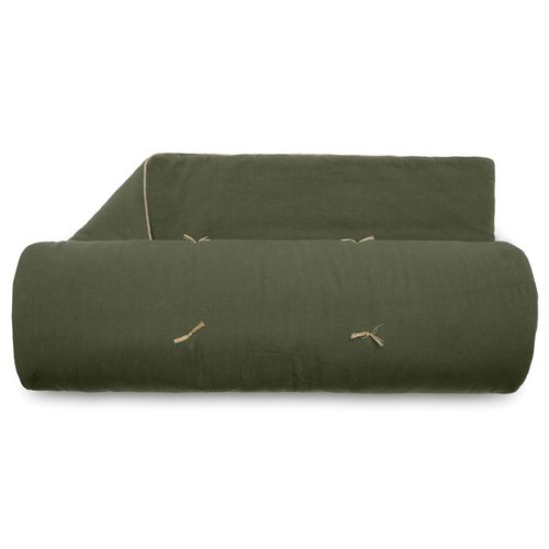 Chemin De Lit Coton Lavé 80x200 Cm Hono Déco Vert Kaki