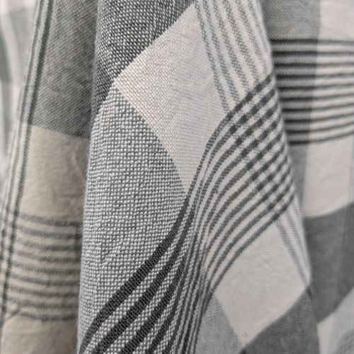 Nappe Carrée 160x160 Cm Ness En Coton Fil Teint à Carreaux Vertkaki