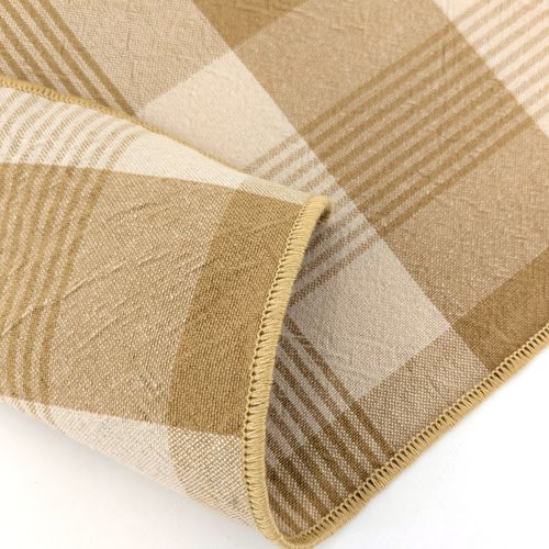 Nappe Rectangle 160x200 Cm Ness En Coton Fil Teint à Carreaux Jaune Houblon