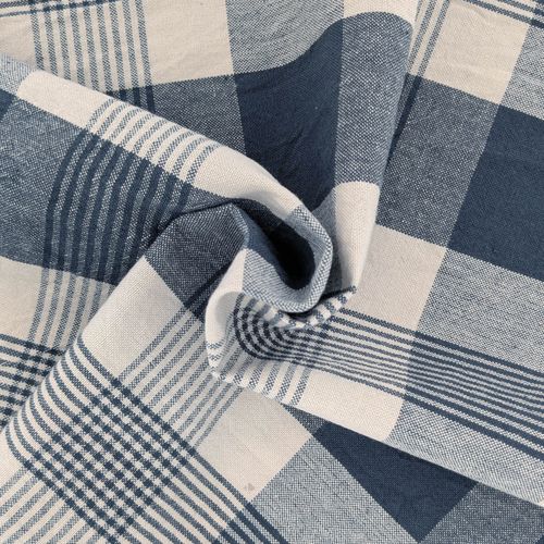 Lot De 4 Sets De Table 37x50 Cm Collection Ness En Coton Fil Teint à Carreaux Noir Caviar