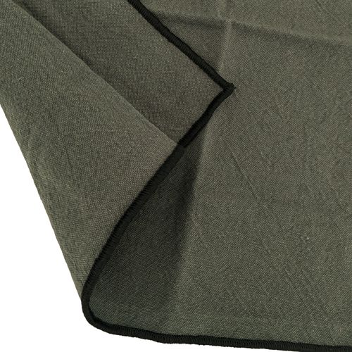 Lot De 6 Serviettes De Table Coton 42x42 Cm Hono Vert Mousse