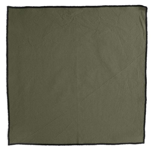 Lot De 6 Serviettes De Table Coton 42x42 Cm Hono Vert Mousse