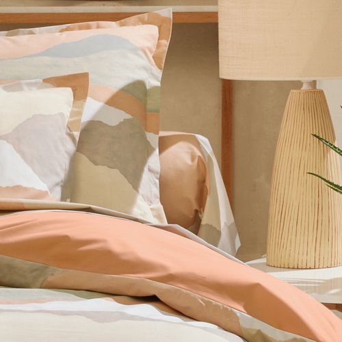 Taie De Traversin 200x43 Cm Percale De Coton Land Craie Multicolore