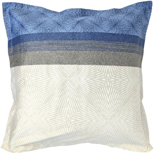 Parure De Lit 200x200 Cm 65x65 Cm Satin De Coton Tiago Bleu Indigo