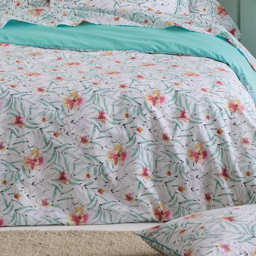 Parure 280x240 Cm 65x65 Percale De Coton Roxane Multicolore 3 Pièces