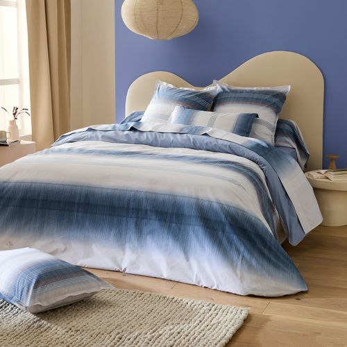 Housse De Couette 140x200 Cm Percale Coton Esteban Bleu