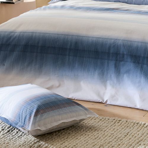 Taie De Traversin 140x43 Cm Percale Coton Esteban Bleu