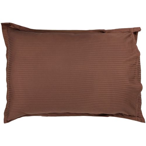 Taie D'oreiller 50x70 Cm Satin De Coton Grand Hôtel Marron Cuir