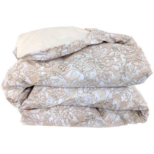 Housse De Couette 300x240 Cm Percale De Coton Palazzo Beige