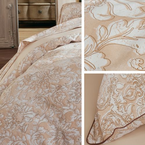 Taie De Traversin 240x43 Cm Percale De Coton Palazzo Beige