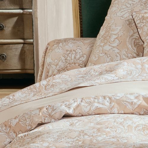 Taie De Traversin 240x43 Cm Percale De Coton Palazzo Beige