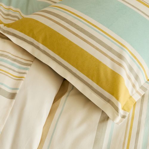 Housse De Couette 240x220 Cm Coton Hugo Beige/moutarde