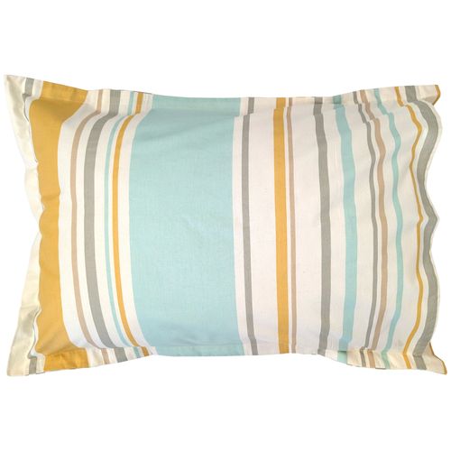 Taie D'oreiller 50x70 Cm Coton Hugo Beige/moutarde