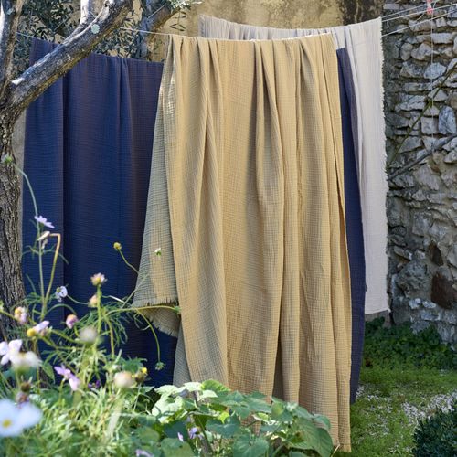 Couvre-lit 150x200 Cm Coton Collection Paros Beige Chanvre