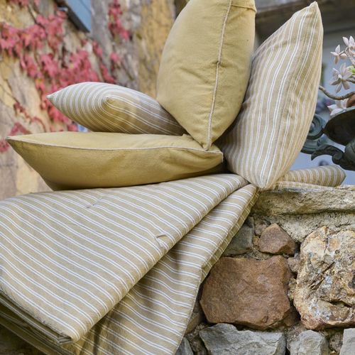 Coussin De Plage Coton Lavé 20x30 Cm Lili Foutas Bleu Marine